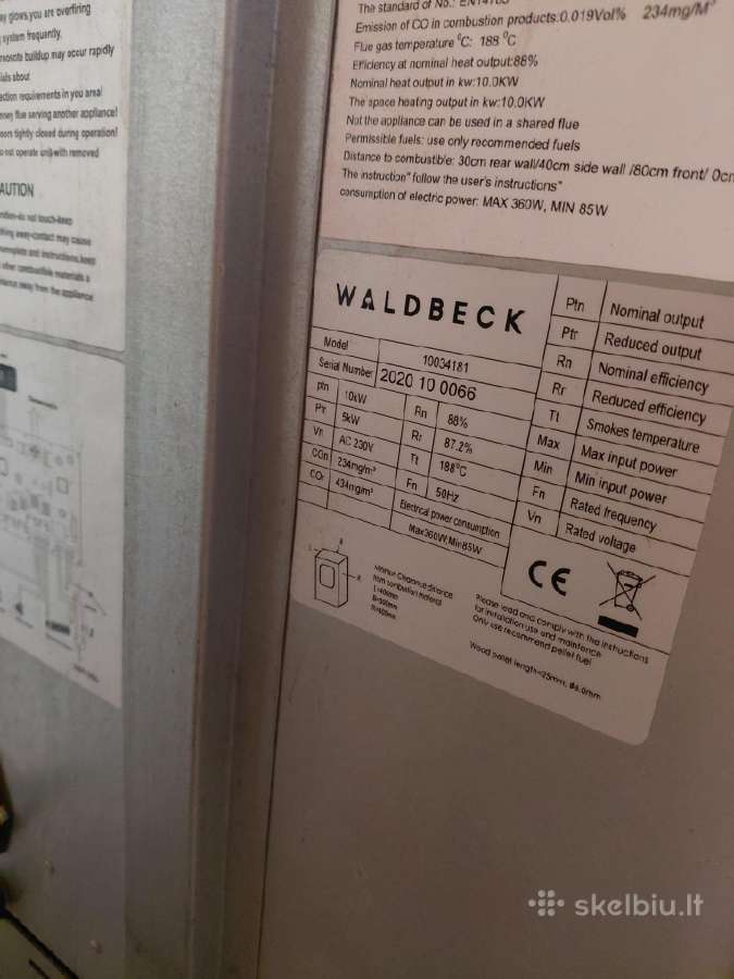 Granulinė krosnelė Waldbeck Energiewende 10 kw - nuotraukos Nr. 2