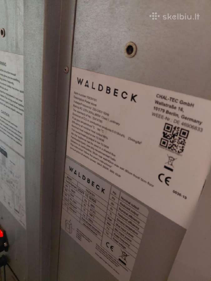 Granulinė krosnelė Waldbeck Energiewende 10 kw - nuotraukos Nr. 5