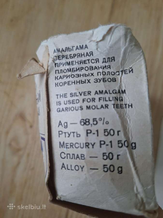 Sidabras drožlės nuo odontologinių plombų 50g - nuotraukos Nr. 2