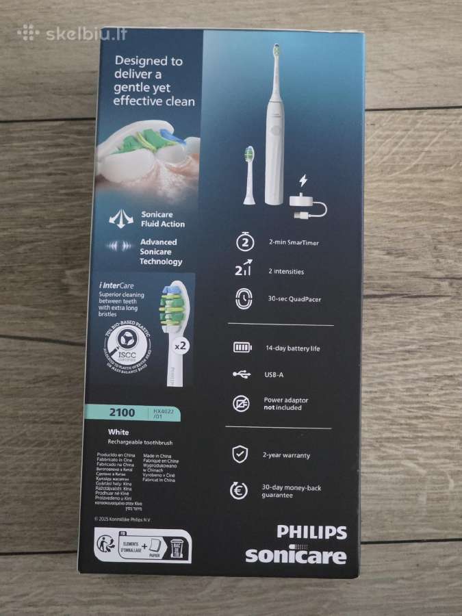 Elektrinis dantų šepetėlis Philips Sonicare 2100 - nuotraukos Nr. 3
