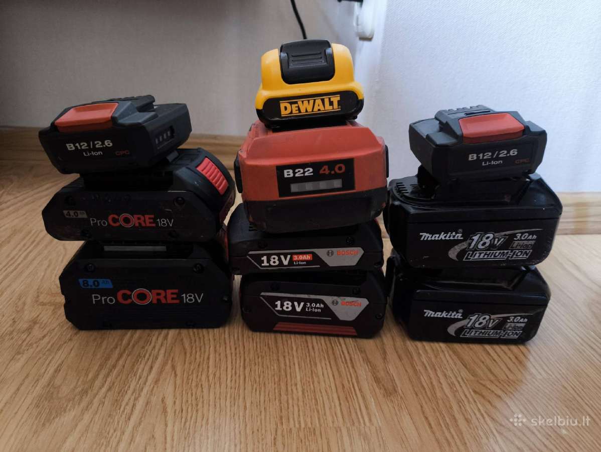 Beterijos Hilti, Dewalt, Bosch, Husqvarna - nuotraukos Nr. 3