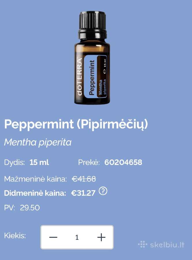 Naujas Doterra eterinis aliejus Peppermint 5ml - nuotraukos Nr. 3