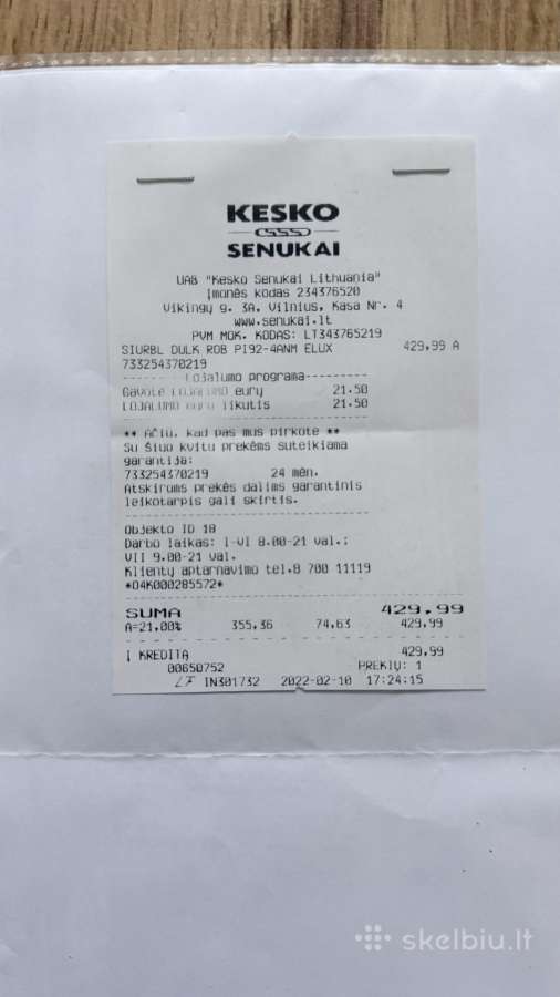 Parduodu Electrolux Pure i9.2 - nuotraukos Nr. 4