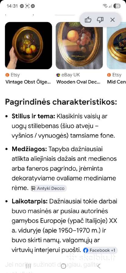 Vintage paveikslas, rankų darbo - nuotraukos Nr. 17