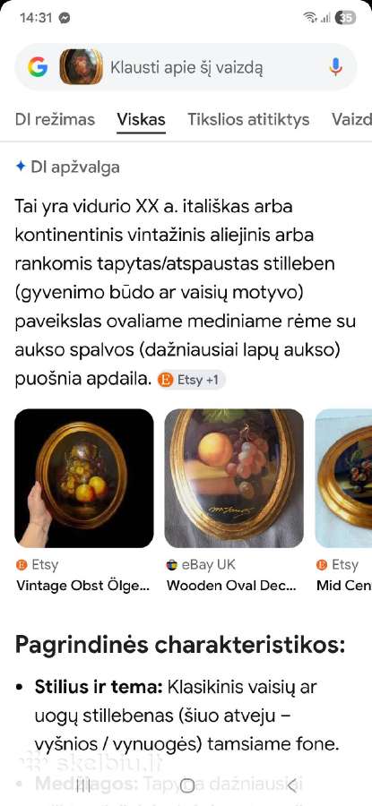 Vintage paveikslas, rankų darbo - nuotraukos Nr. 18