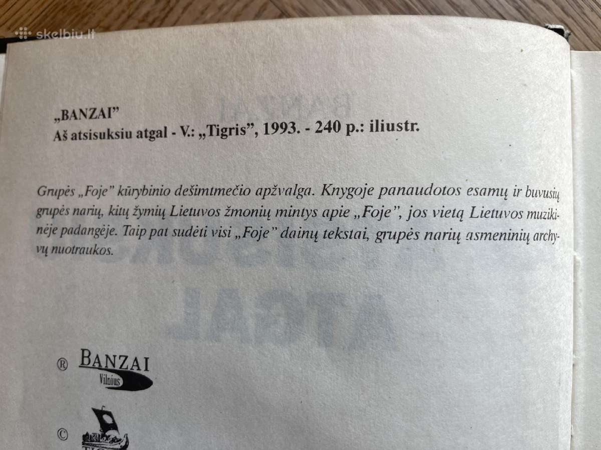 Foje knyga “Aš atsisuksiu atgal - nuotraukos Nr. 5