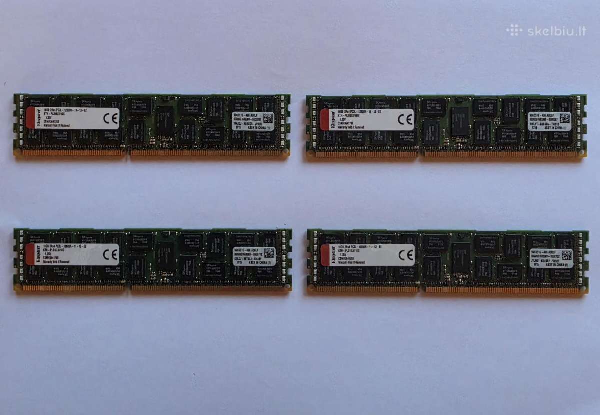 RAM 16gb Ddr3l Ecc Reg Kingston Kth-pl316/16g - nuotraukos Nr. 2
