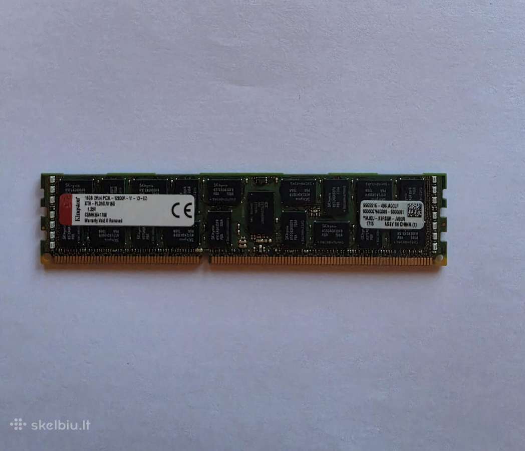 RAM 16gb Ddr3l Ecc Reg Kingston Kth-pl316/16g - nuotraukos Nr. 3
