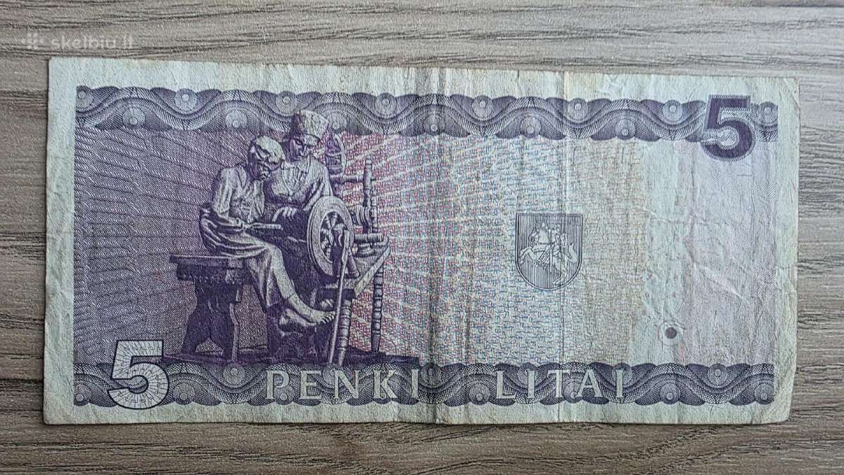 1993 metų 5 litai Jablonskis - nuotraukos Nr. 2