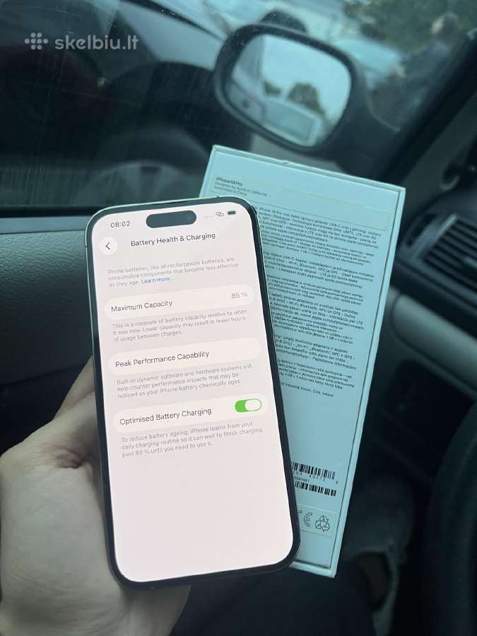 iPhone 14 Pro 128gb battery 85% - nuotraukos Nr. 5