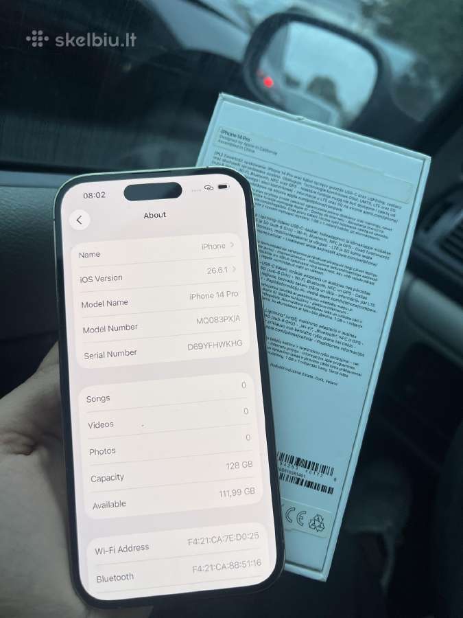 iPhone 14 Pro 128gb battery 85% - nuotraukos Nr. 6
