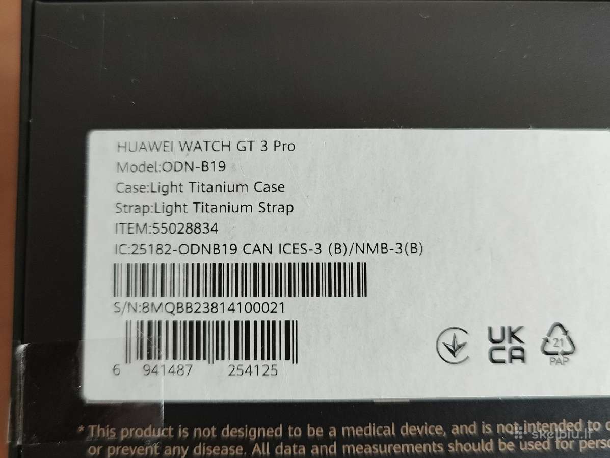 Huawei watch GT 3 pro titanium - nuotraukos Nr. 4