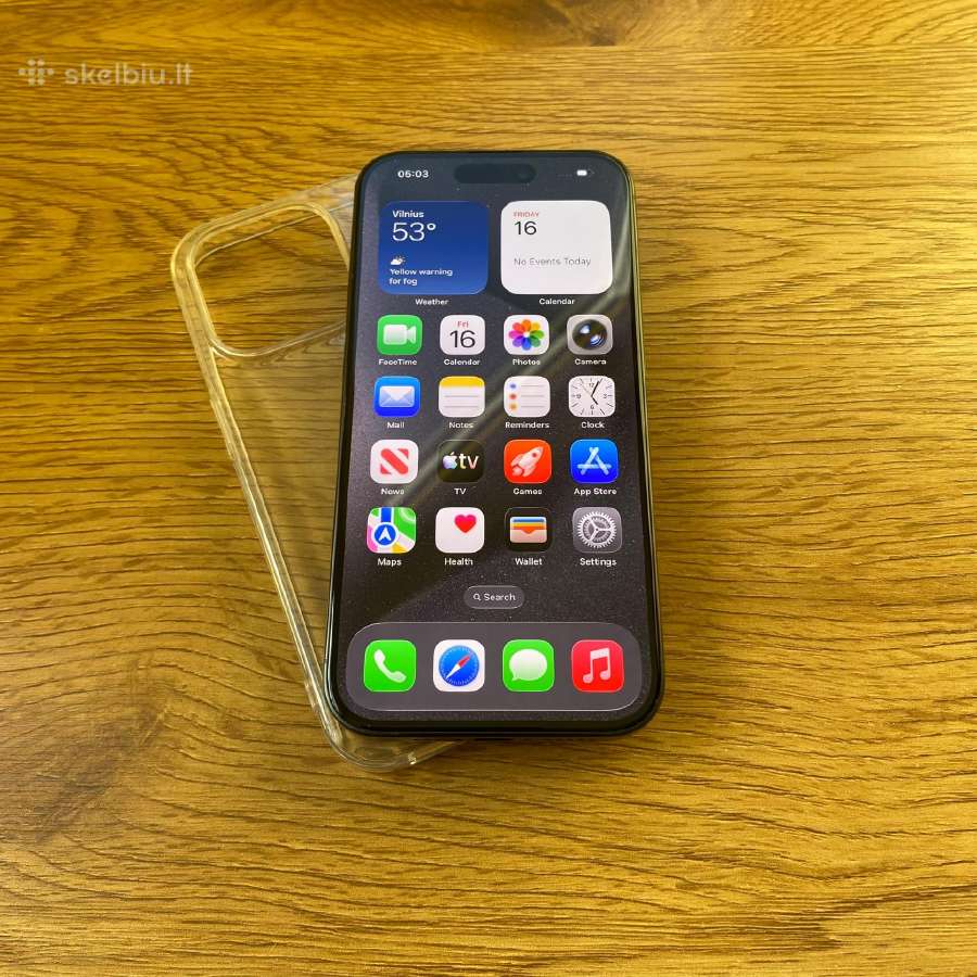 Apple iPhone 15 Pro 128gb Black Titanium - nuotraukos Nr. 4