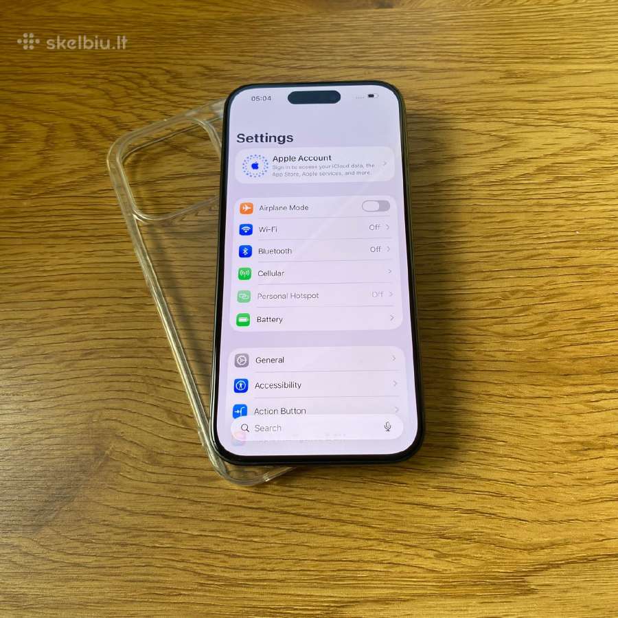 Apple iPhone 15 Pro 128gb Black Titanium - nuotraukos Nr. 5