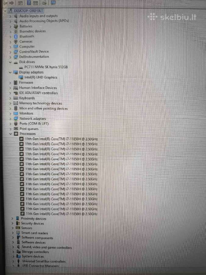 Latitude 15.6 Fhd Ips i7-11850h 16gb 512gb 26% - nuotraukos Nr. 5