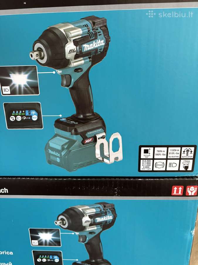 Makita smūginis veržliasukis tw007 1100nm 40v komp - nuotraukos Nr. 3