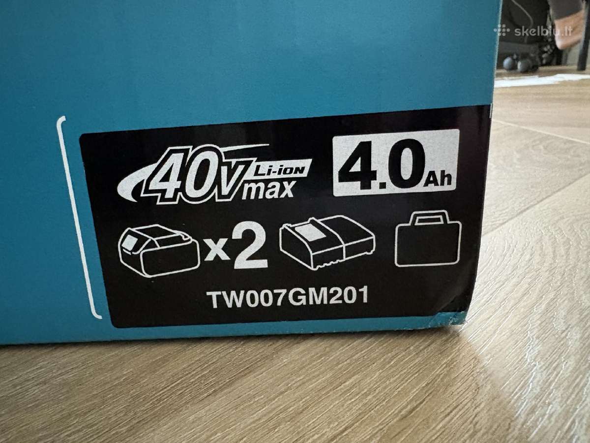 Makita smūginis veržliasukis tw007 1100nm 40v komp - nuotraukos Nr. 4