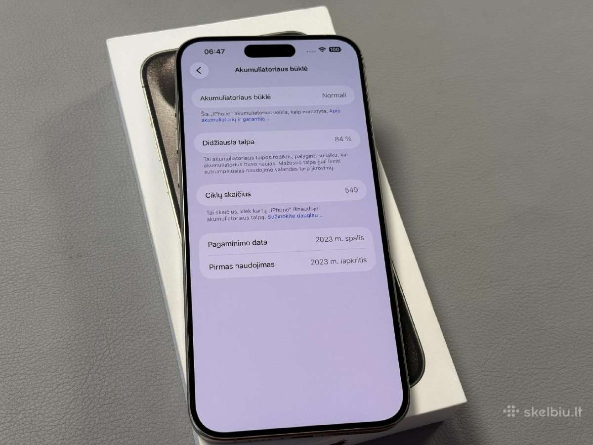 iPhone 15 Pro Max 256gb Visai kaip naujas - nuotraukos Nr. 11