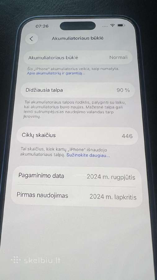 iPhone 16. 128gb 500€ - nuotraukos Nr. 3