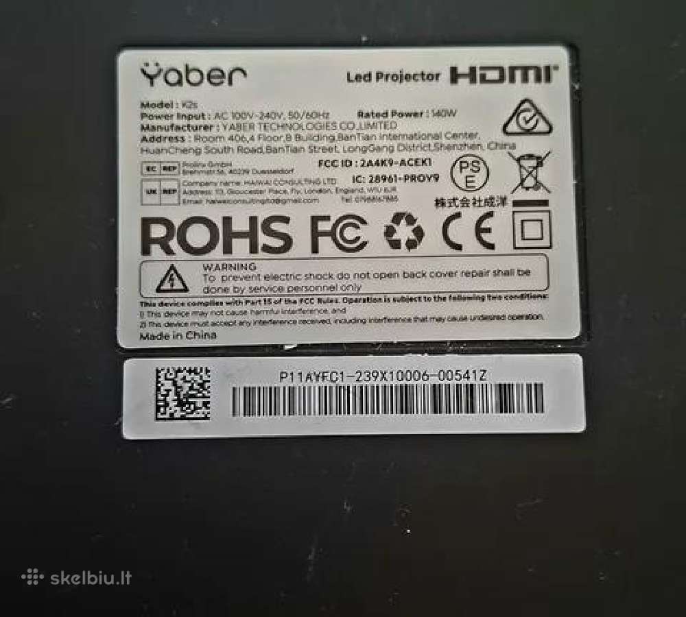Yaber K2s 800 Ansi 4k Projektorius Jbl - nuotraukos Nr. 6