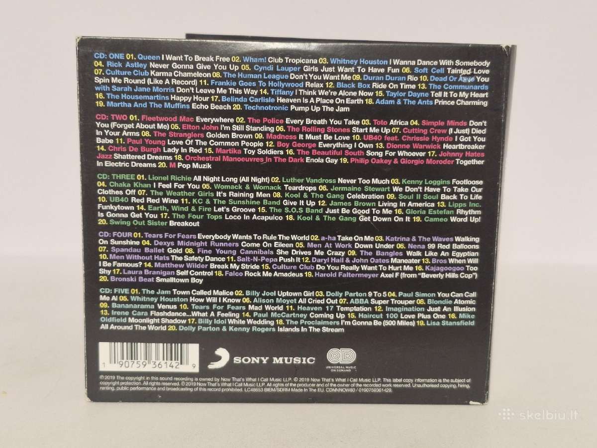 5 Audio CD rinkinys Various – Now 100 Hits 80s - nuotraukos Nr. 13