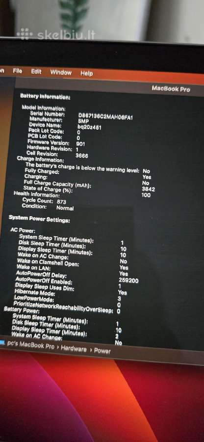 MacBook pro 13 2017 i5 8gb 128gb - nuotraukos Nr. 3