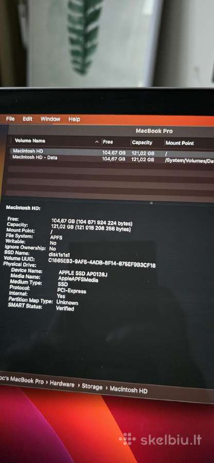 MacBook pro 13 2017 i5 8gb 128gb - nuotraukos Nr. 4