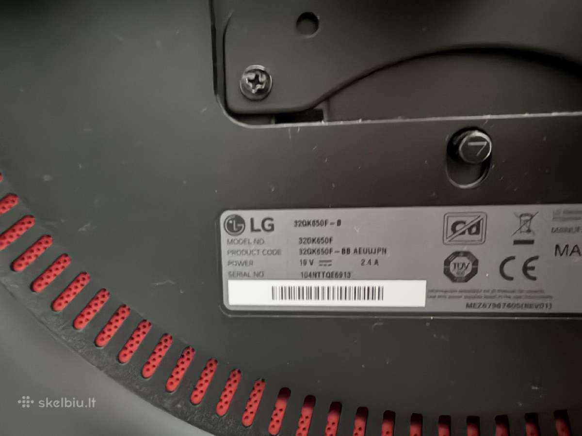 LG 32gk650f monitorius su laikikliu - nuotraukos Nr. 2