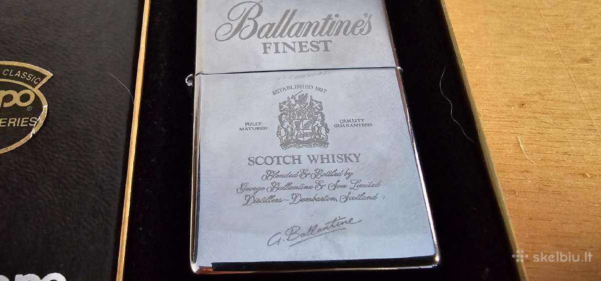 1999 Zippo Ballantines ziebtuvelis riboto leidimo - nuotraukos Nr. 2