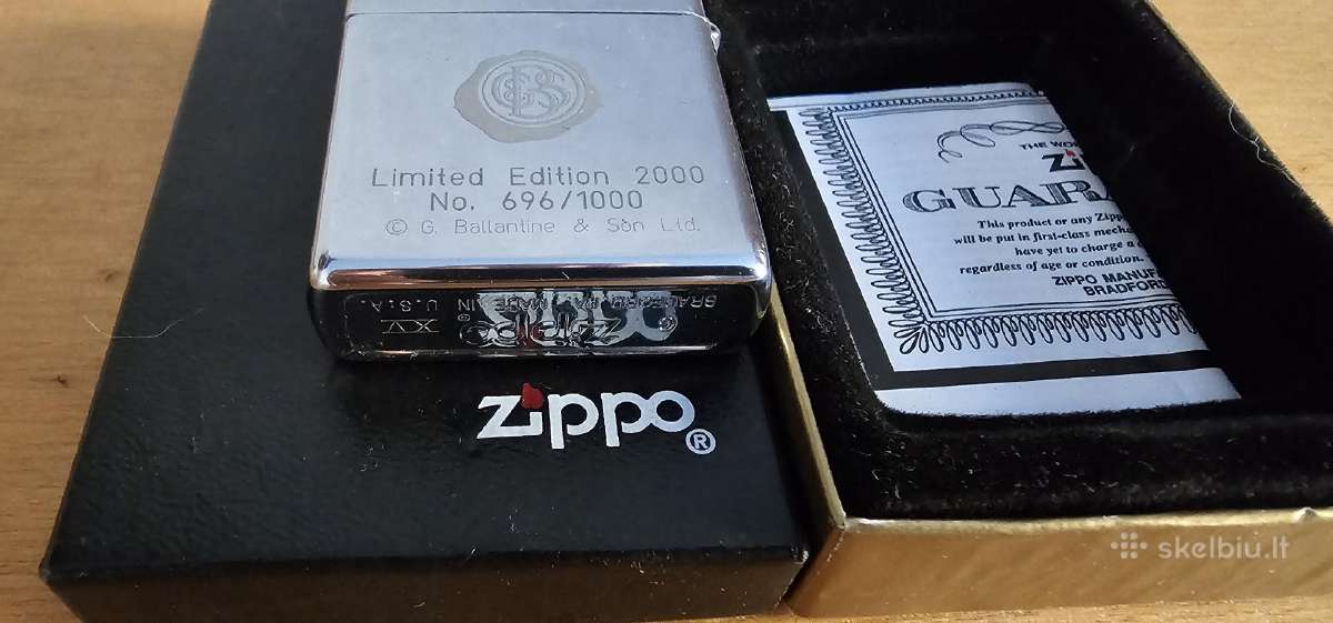 1999 Zippo Ballantines ziebtuvelis riboto leidimo - nuotraukos Nr. 4