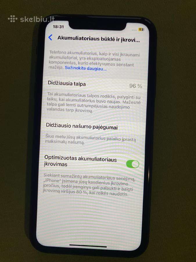 iPhone Xr.batrry 96% - nuotraukos Nr. 3