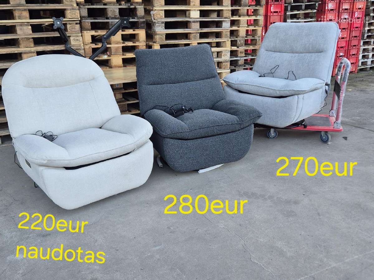 Supami elektriniai foteliai reglaineriai sofa - nuotraukos Nr. 2