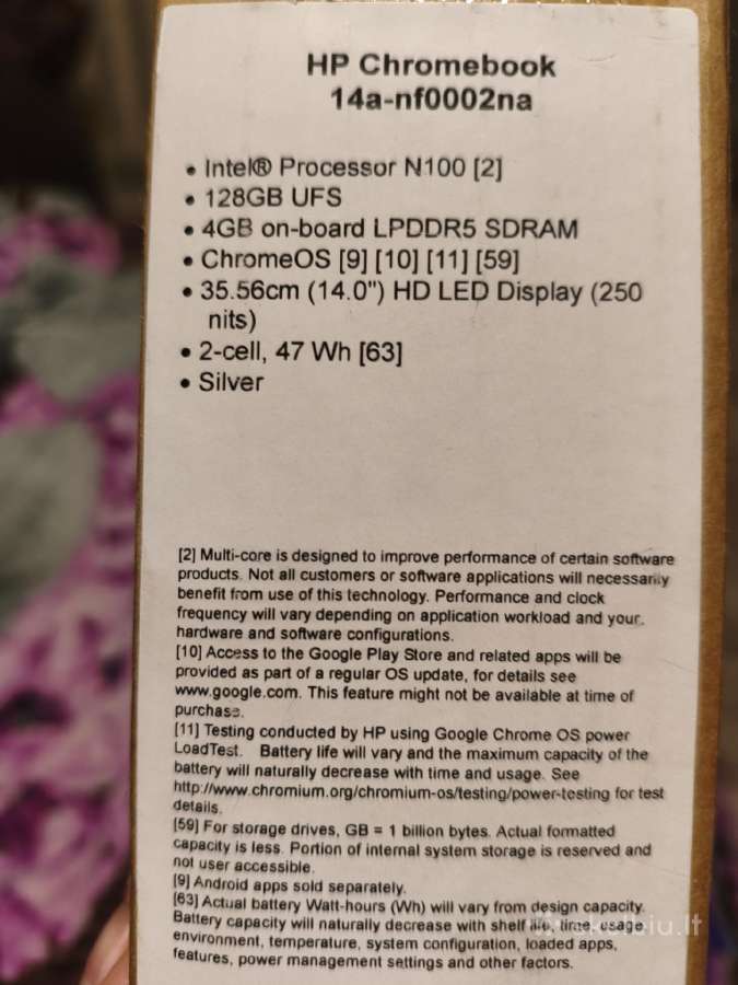 Hp Chromebook 14a Nf0002na - nuotraukos Nr. 2