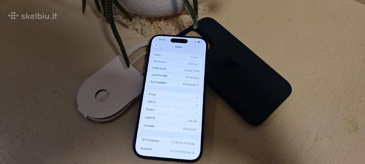 iPhone 15 pro 256gb idealus - nuotraukos Nr. 3