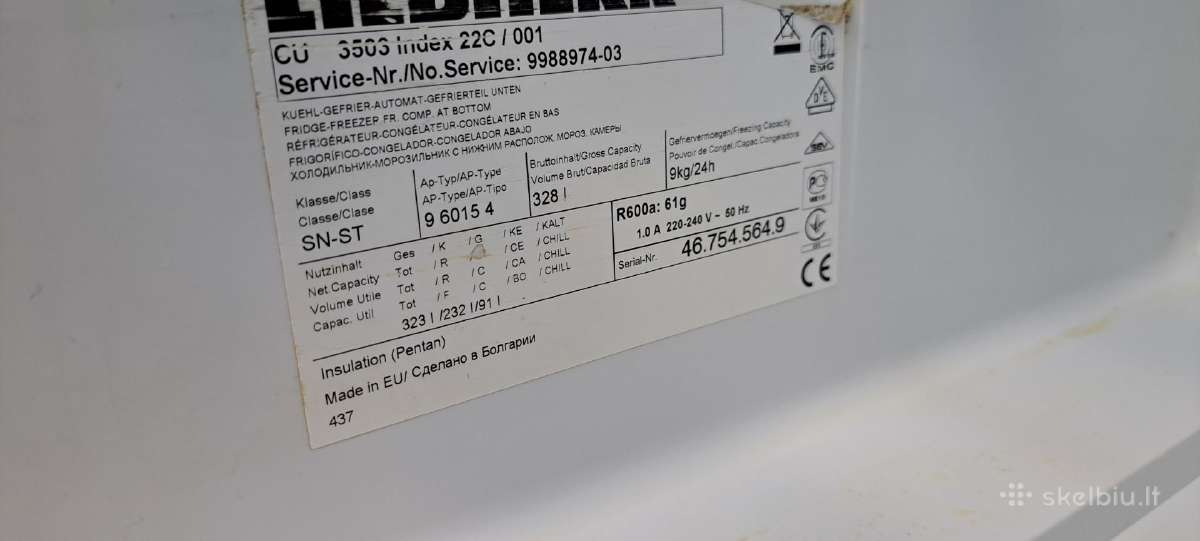Šaldytuvas Liebherr Cu 3503 - nuotraukos Nr. 4