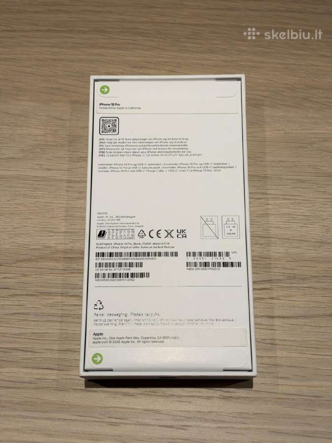 iPhone 18 Pro 256gb Black - nuotraukos Nr. 2