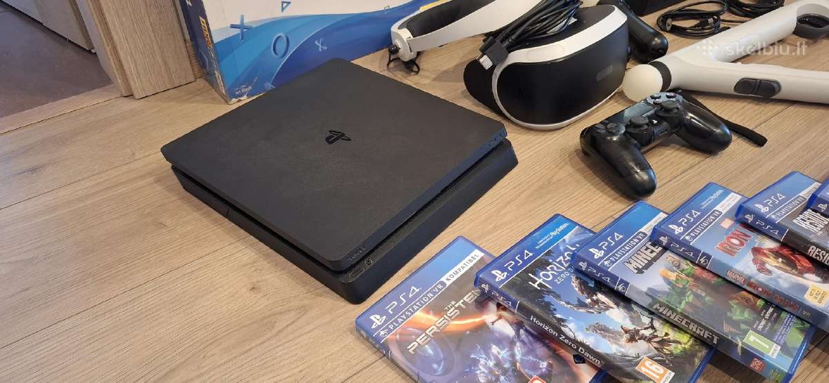 Playstation 4 slim + vr rinkinys + 9 žaidimai - nuotraukos Nr. 3