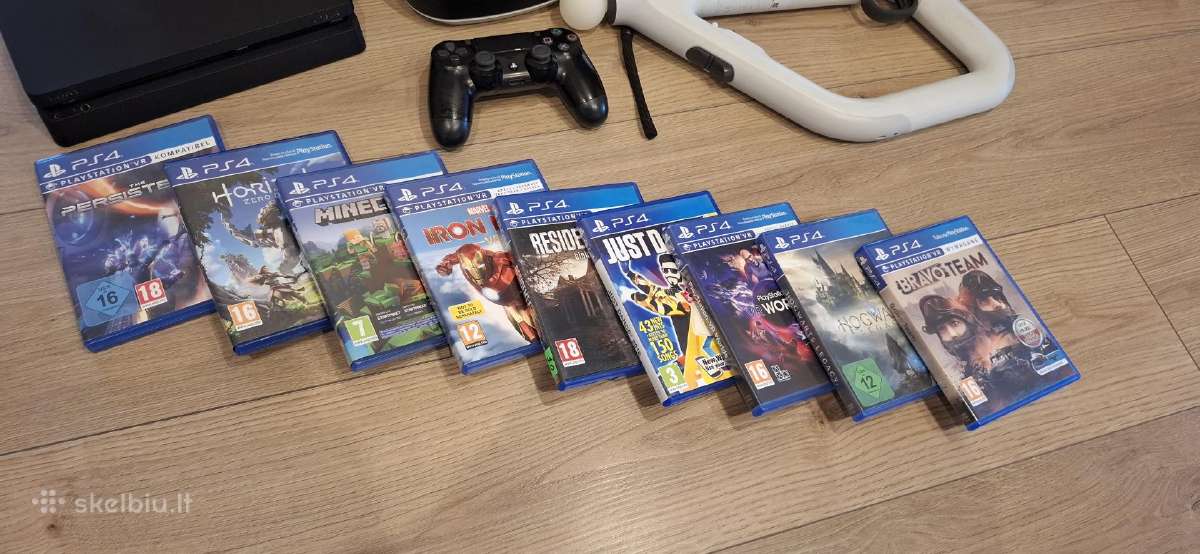 Playstation 4 slim + vr rinkinys + 9 žaidimai - nuotraukos Nr. 4