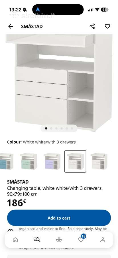 Ikea vystymo stalas su stalčiais - nuotraukos Nr. 3