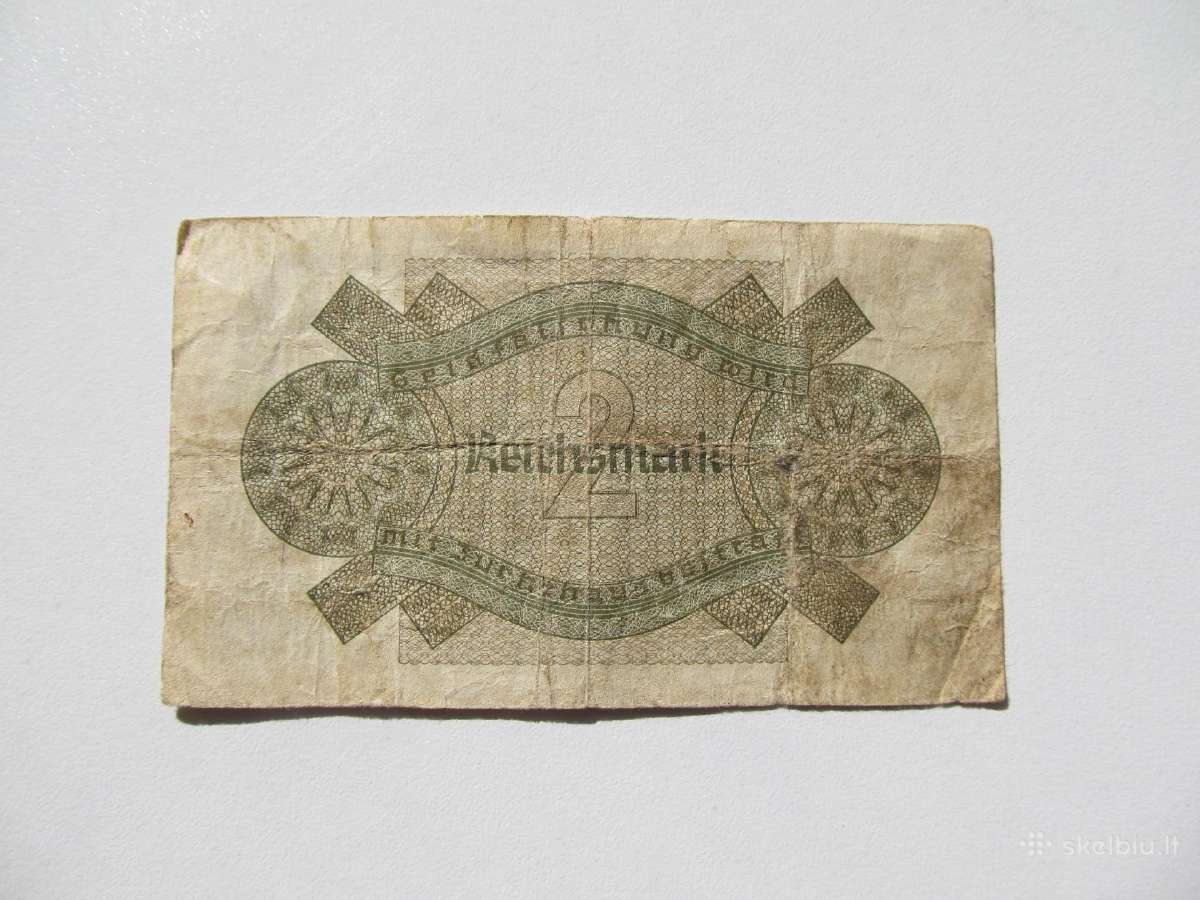 2 reichsmarkės , Vokietija , 1940 - 1945 - nuotraukos Nr. 2