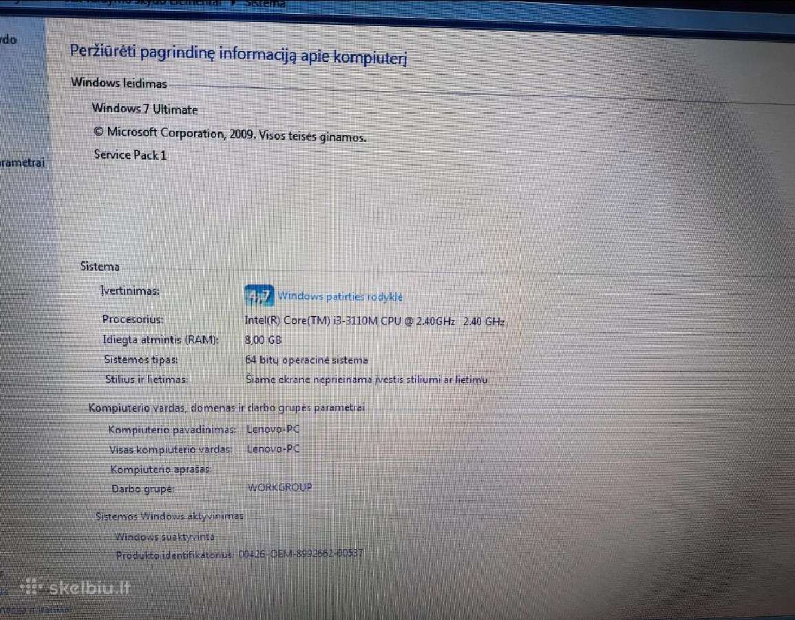 Lenovo G580 - nuotraukos Nr. 7