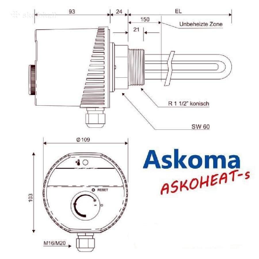 Askoma Askoheat kaitinimo elementas, tenas, 4,5 kw - nuotraukos Nr. 5