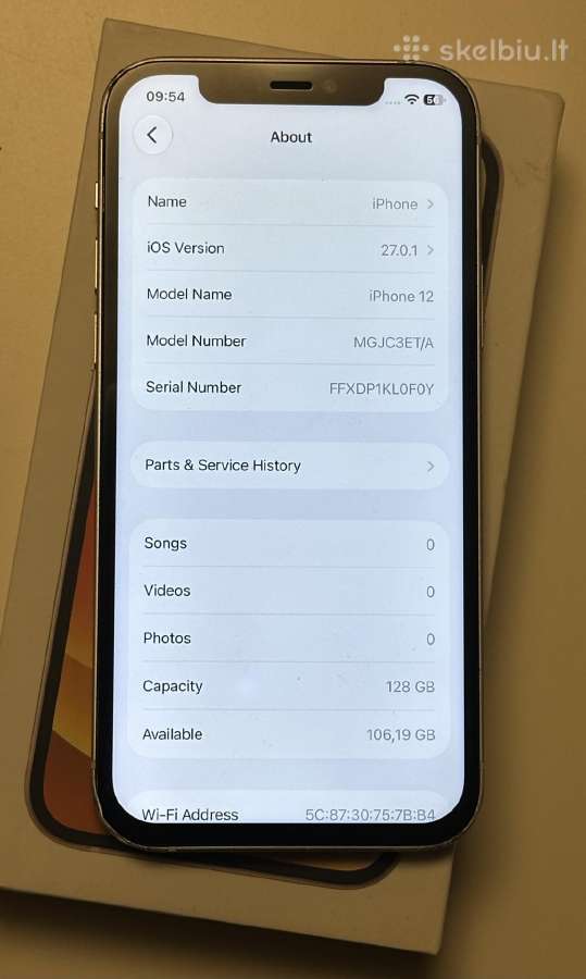 iPhone 12 128gb White - 100% Battery - nuotraukos Nr. 6