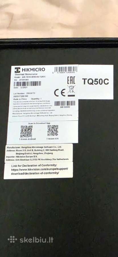 Termovizorius Hikmicro Thunder Pro-tw50c - nuotraukos Nr. 4