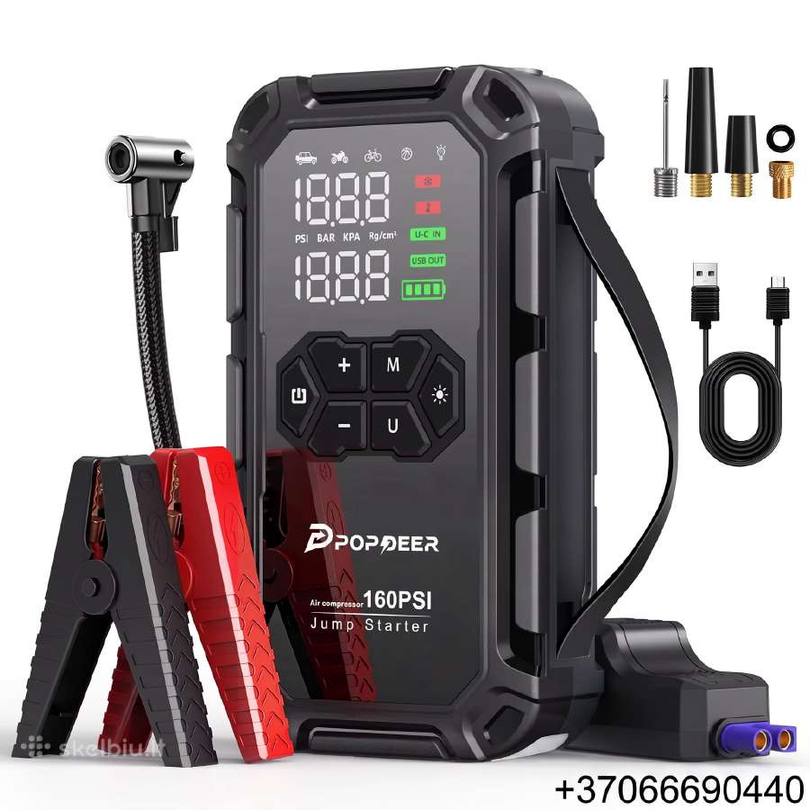 Powerbank/užvedėjas/kompresorius/LED žibintuvėlis - nuotraukos Nr. 7