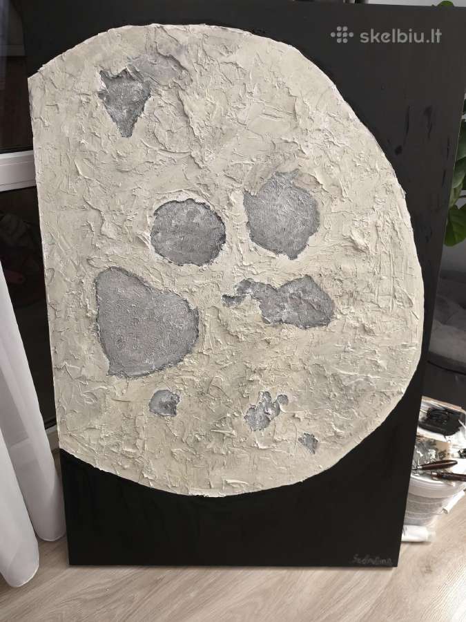 Didelis tekstūrinis wabi sabi stiliaus paveikslas - nuotraukos Nr. 2