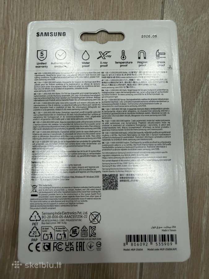 Usb laikmena Samsung Drive Type-c 256 GB, mėlyna - nuotraukos Nr. 4