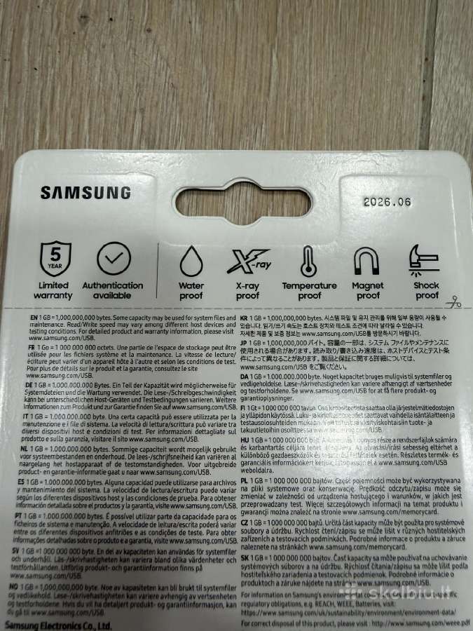 Usb laikmena Samsung Drive Type-c 256 GB, mėlyna - nuotraukos Nr. 5