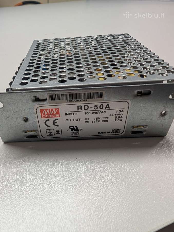 Meanwell Rd-50a, 5v, 12v maitinimo šaltinis - nuotraukos Nr. 2