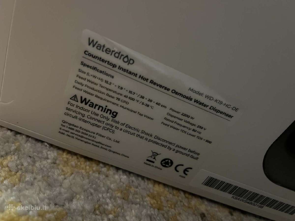 Vandens filtravimo ir pašildymo sistema Waterdrop - nuotraukos Nr. 6